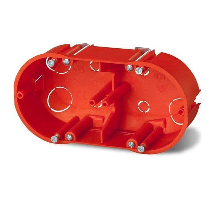 Reģipša kārba (divvietīga) K2x60 H47mm Elektro-Plast reģipša instalācijas kārbas